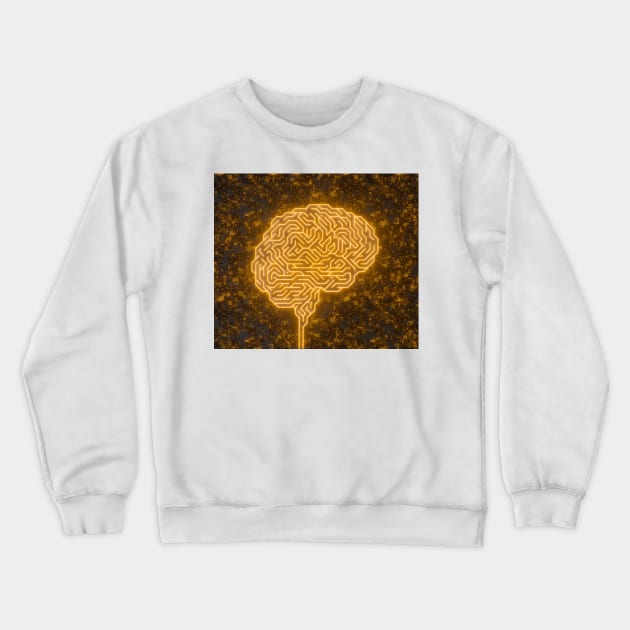 Human brain, conceptual illustration, (F034/8584) Crewneck Sweatshirt by SciencePhoto